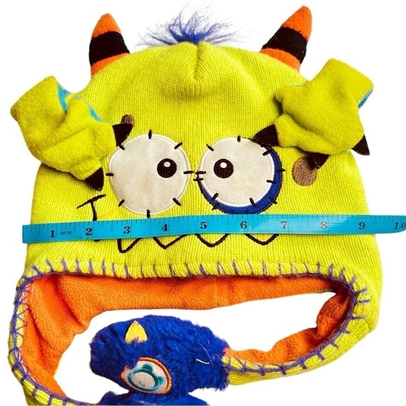 Flipeez Peek-A-Boo Green Monster Action‎ Hat Kids Unisex OS - Picture 7 of 9